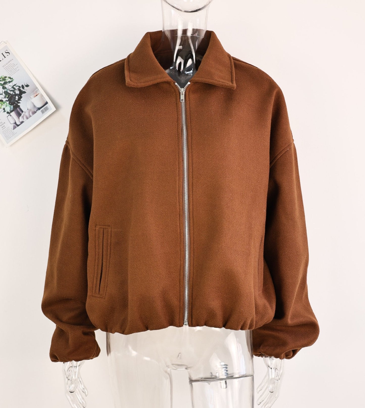 Short Loose Jacket Coat Women-6