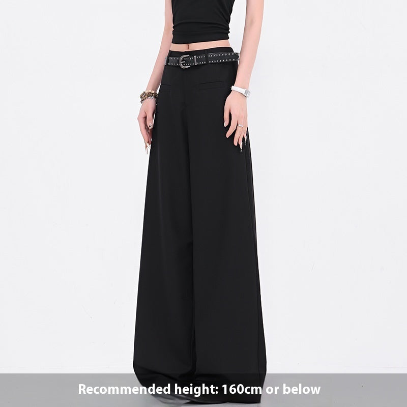 Summer Gray Suit Pants Slimming And Straight Wide-leg Casual Pants