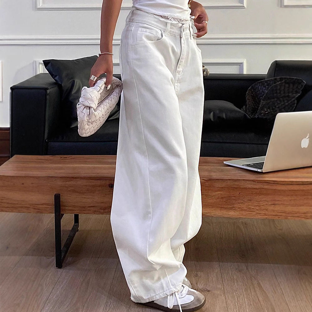 Vintage Jeans Wide Leg Casual Long Pants