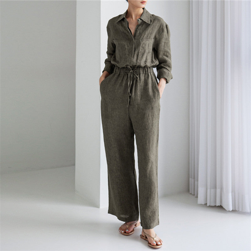 Loose Plus Size Wide Legs Jumpsuit For Women
