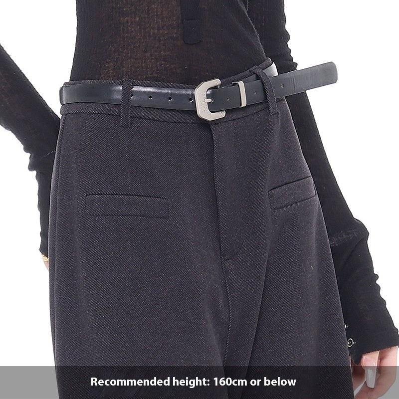 Summer Gray Suit Pants Slimming And Straight Wide-leg Casual Pants