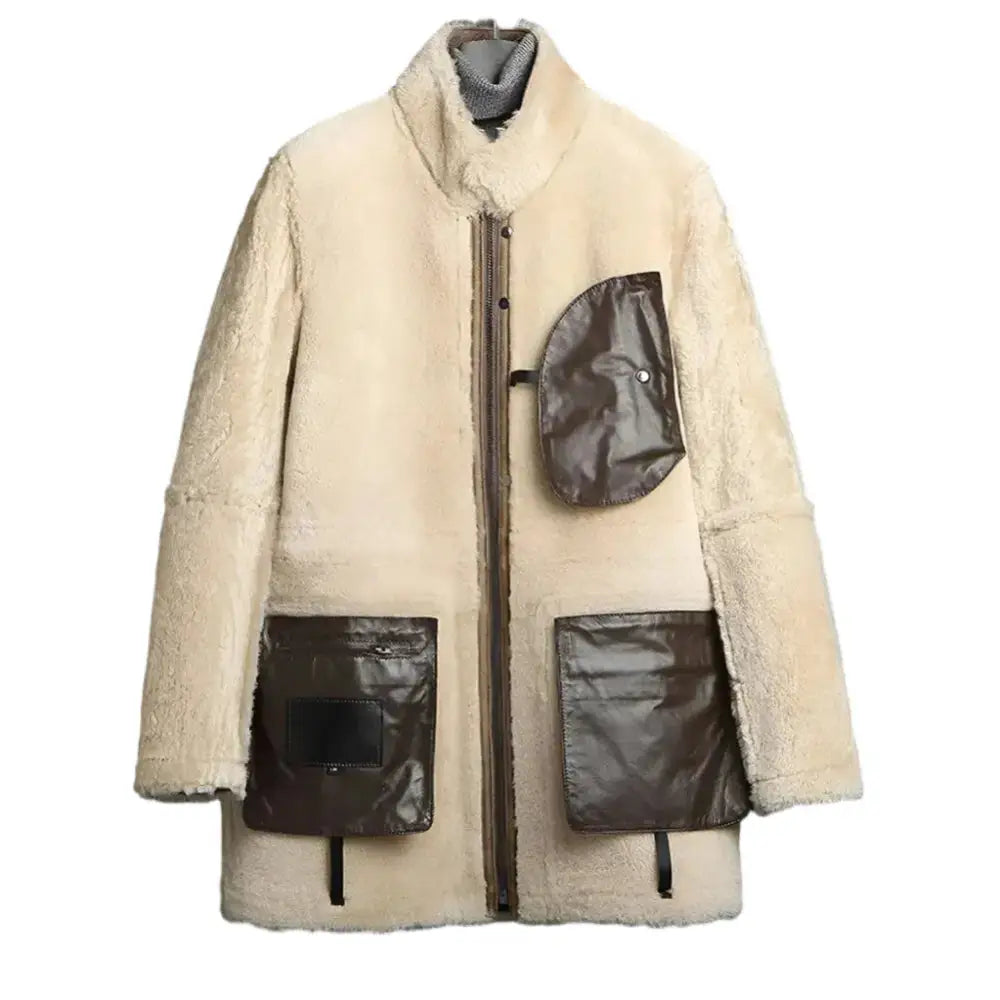 Mens Shearling Winter Long Coat-2